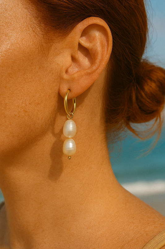 "Peony" Pearl Earrings
