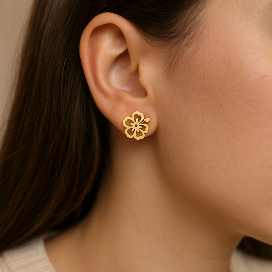 "Hibiscus" Stud Earrings
