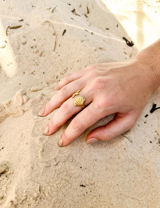 "Blue Lotus 2" Adjustable Ring
