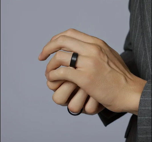 "Aster" Brushed Metal Ring