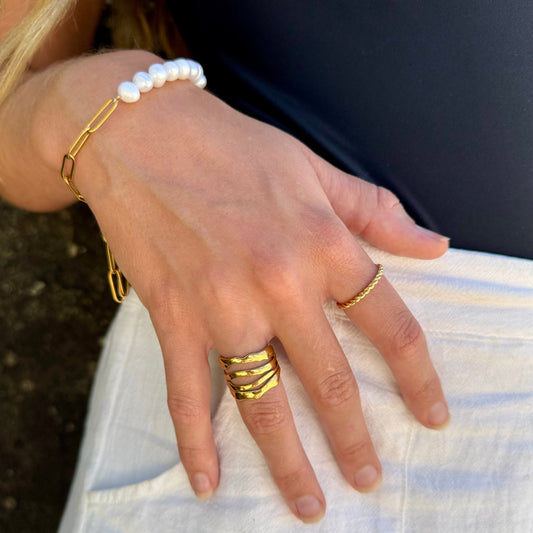 "Mistflower" Adjustable Ring