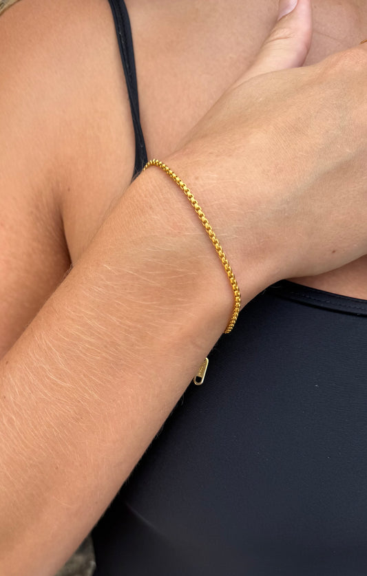 "Rose" Box Chain Bracelet