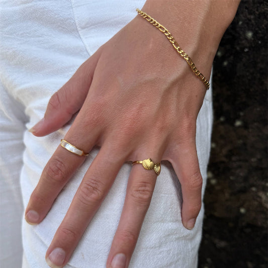 Waterproof Ocean inspired adjustable ring