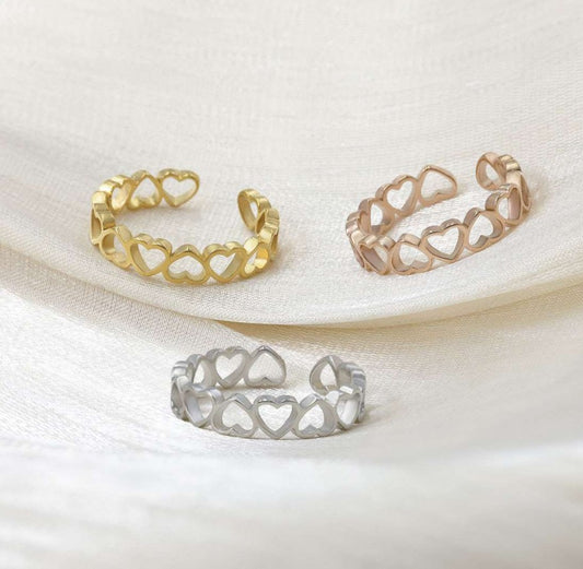 "Chain of Hearts" Toe Ring