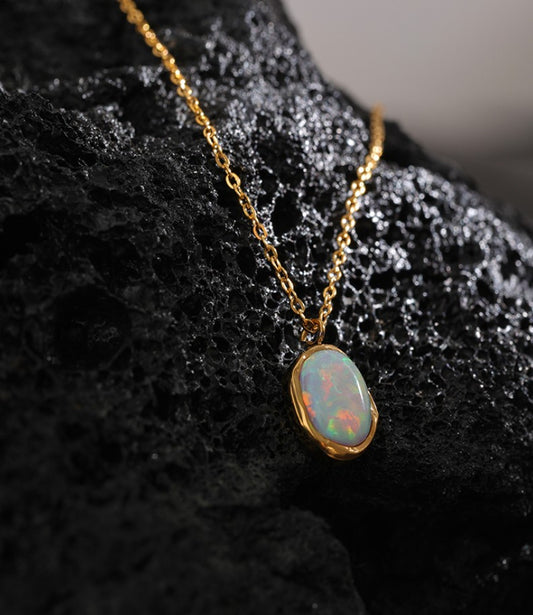 "Lotus" Opal Necklace