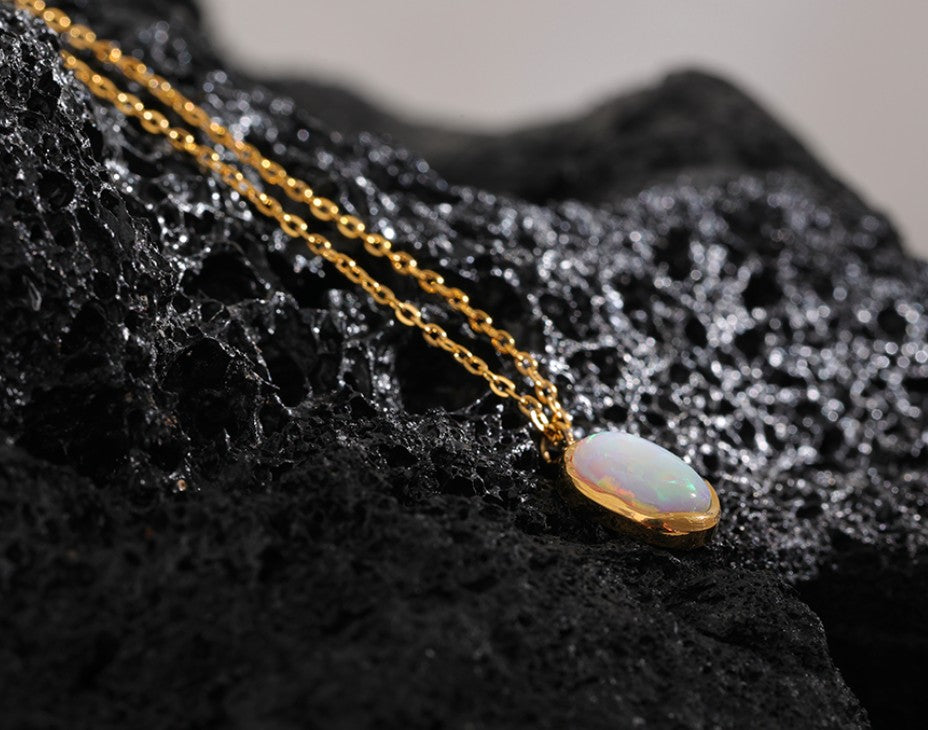 "Lotus" Opal Necklace