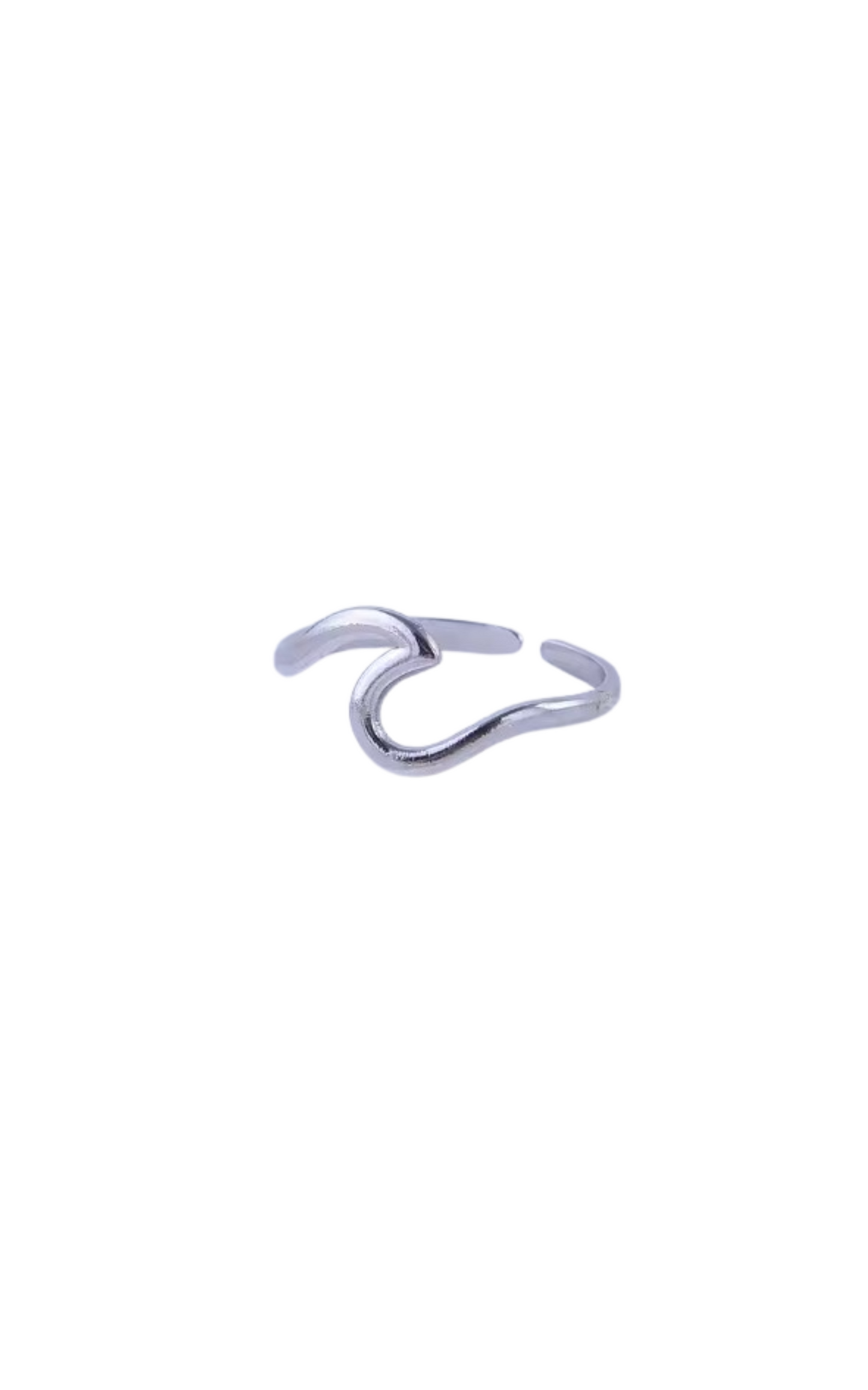 "Blue Lotus" Wave Adjustable Ring
