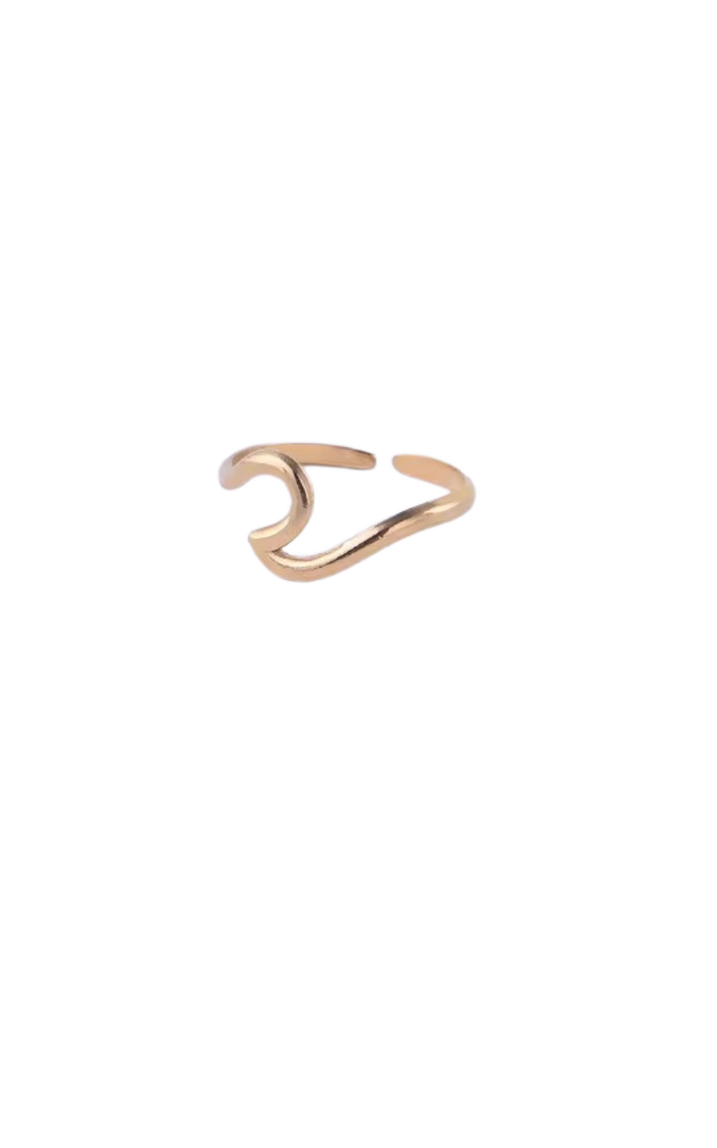 "Blue Lotus" Wave Adjustable Ring