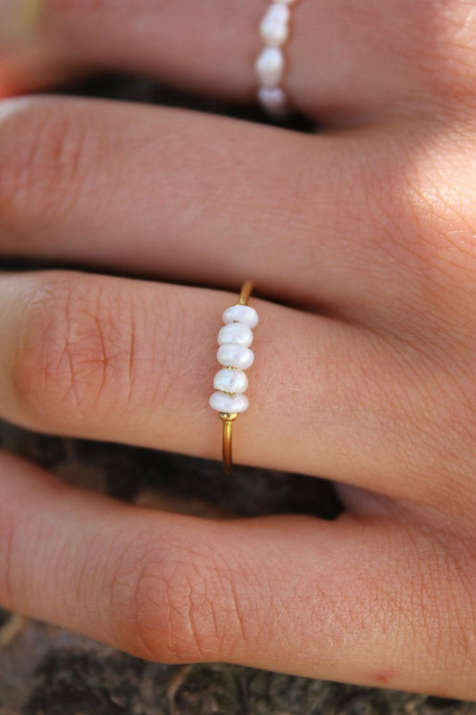 "Aspen Daisy" Pearl Ring - Wyldflower Jewellery