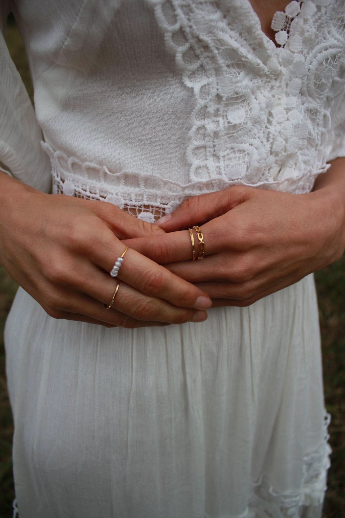 "Aspen Daisy" Pearl Ring - Wyldflower Jewellery