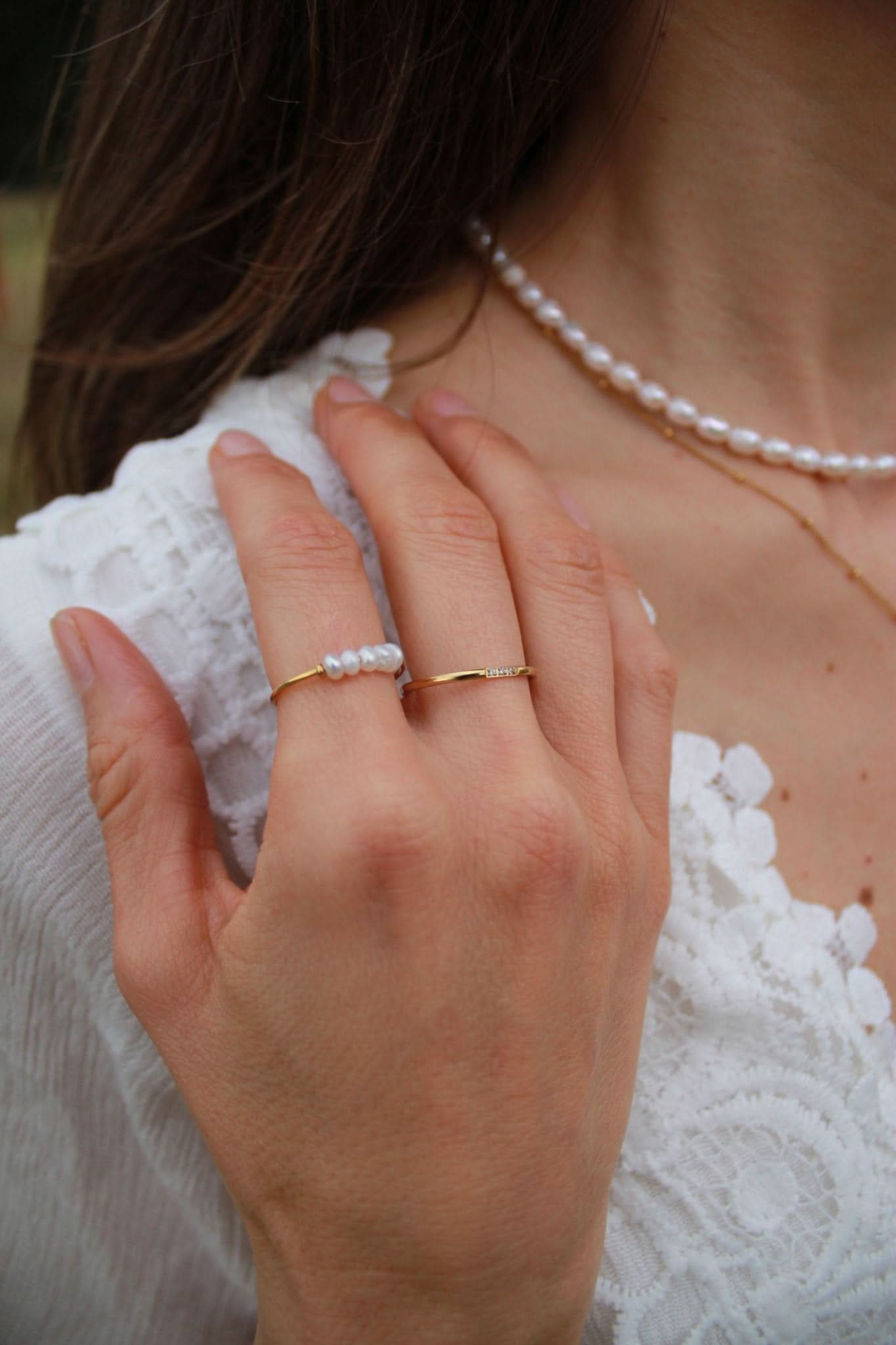 "Aspen Daisy" Pearl Ring - Wyldflower Jewellery