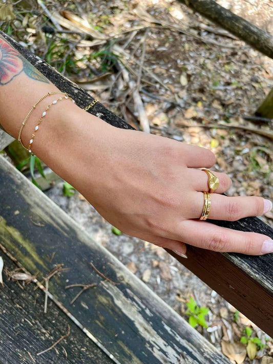 "Buttercup 1" Beaded Bracelet - Wyldflower Jewellery