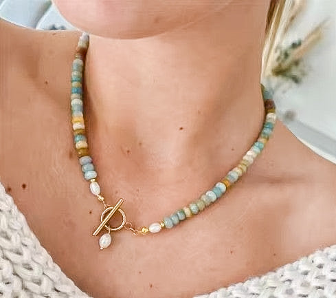"Carnation" Bead Necklace
