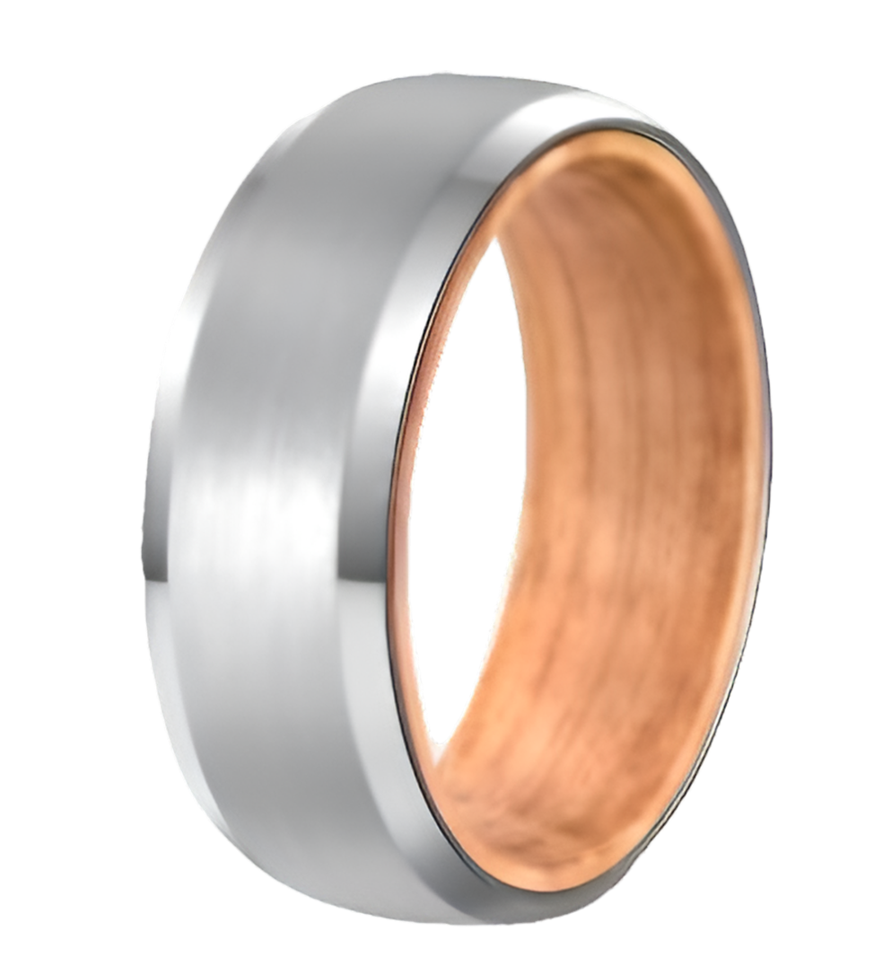 "Aster" Brushed Metal Ring