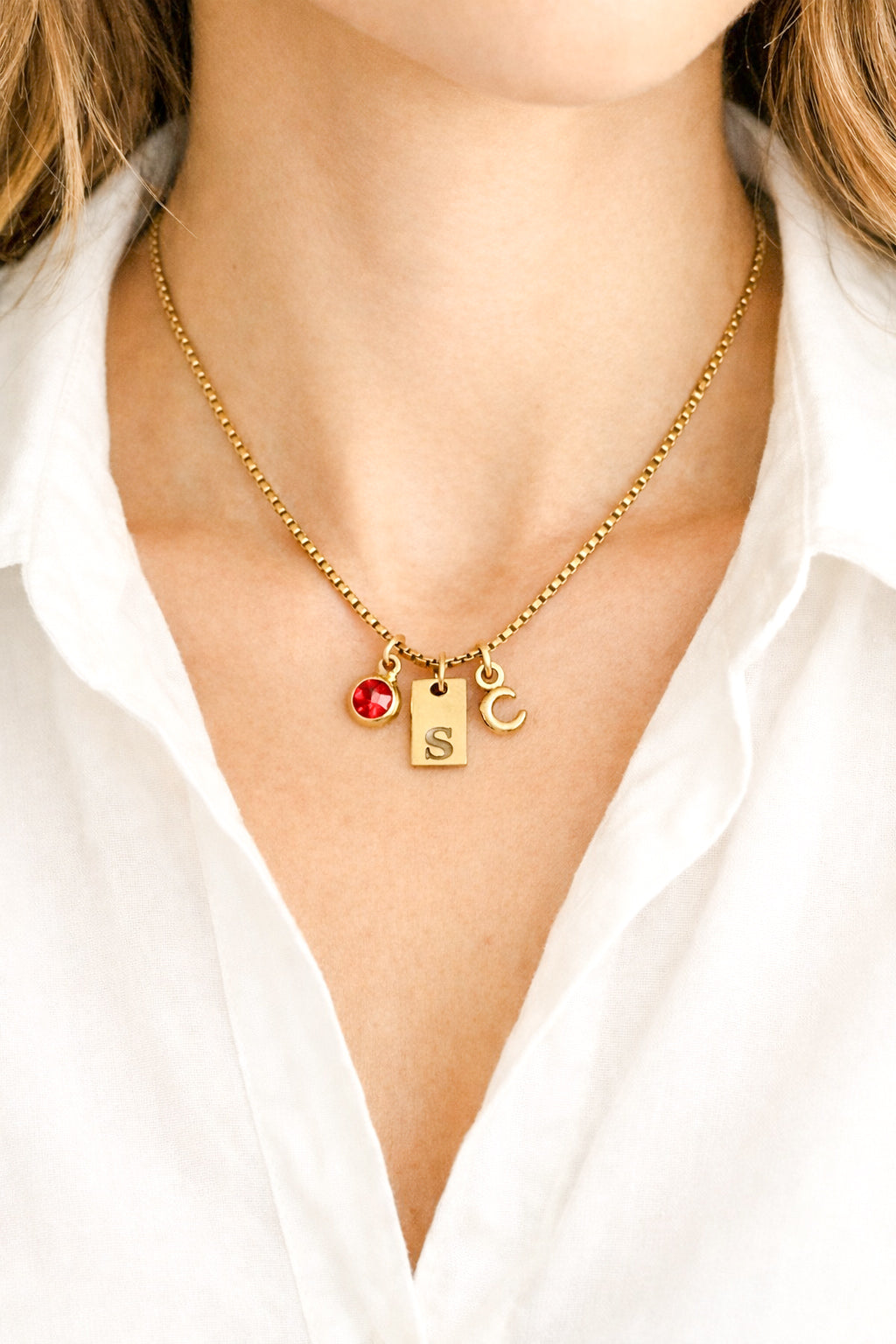 "Gerbera" Initial Necklace