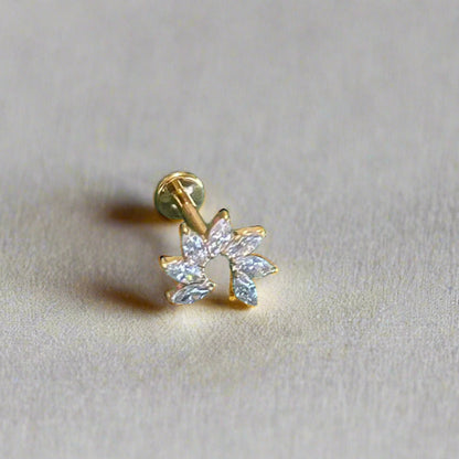 "Diamond Frost" Helix Earring