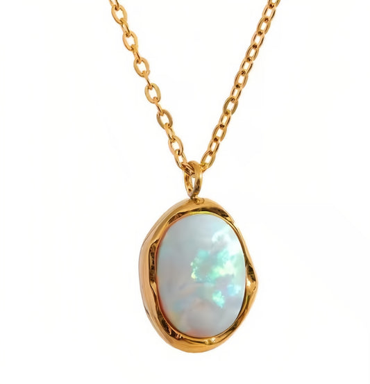 "Lotus" Opal Necklace
