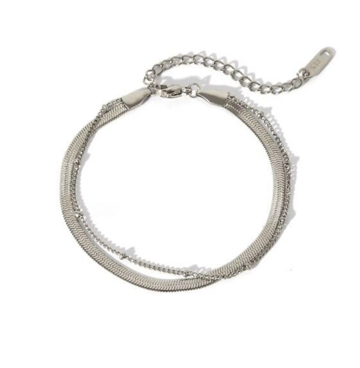 "Wattle" Herringbone Duo Anklet