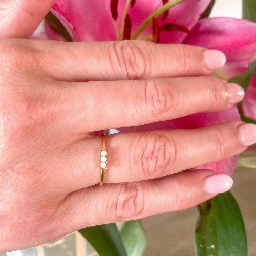 "Moonflower" Opal Ring
