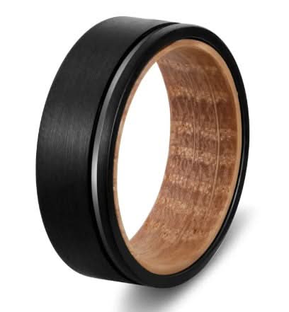"Aster" Brushed Metal Ring