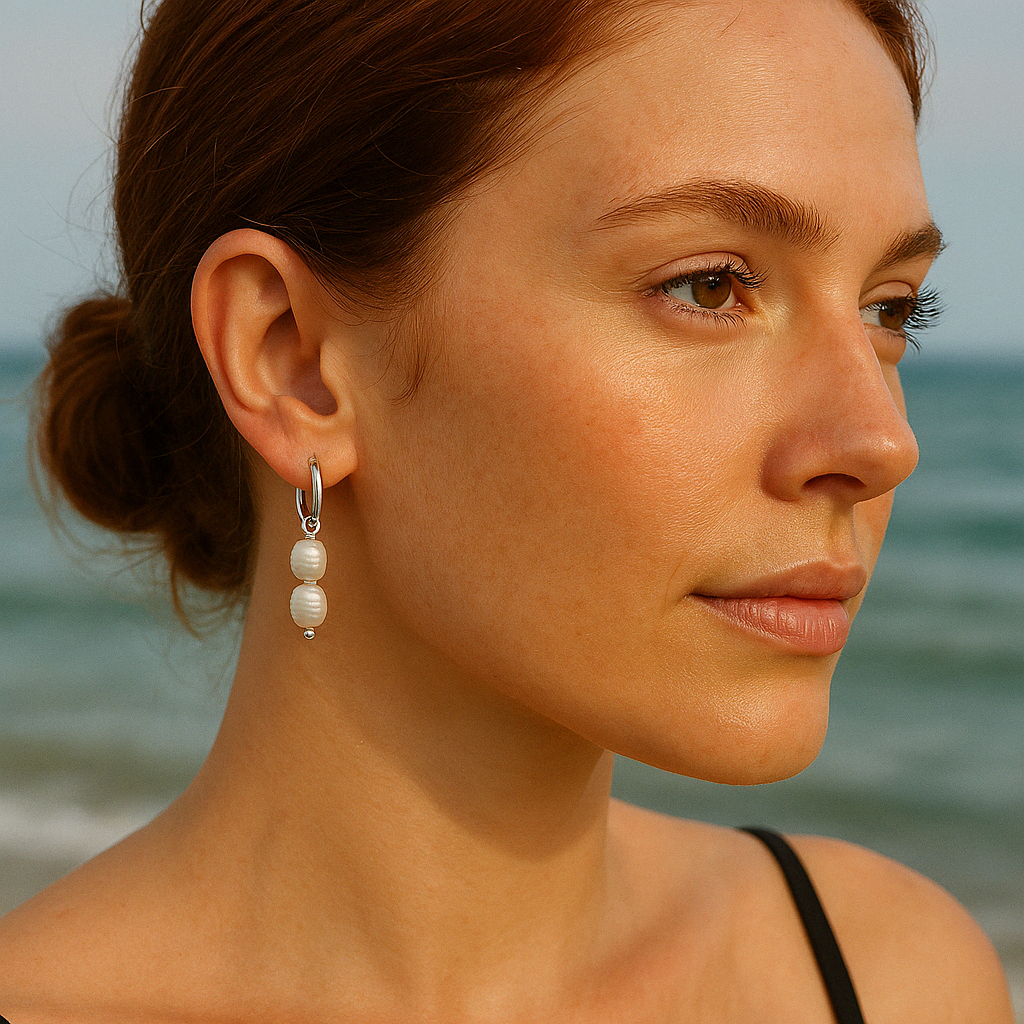 "Peony" Pearl Earrings