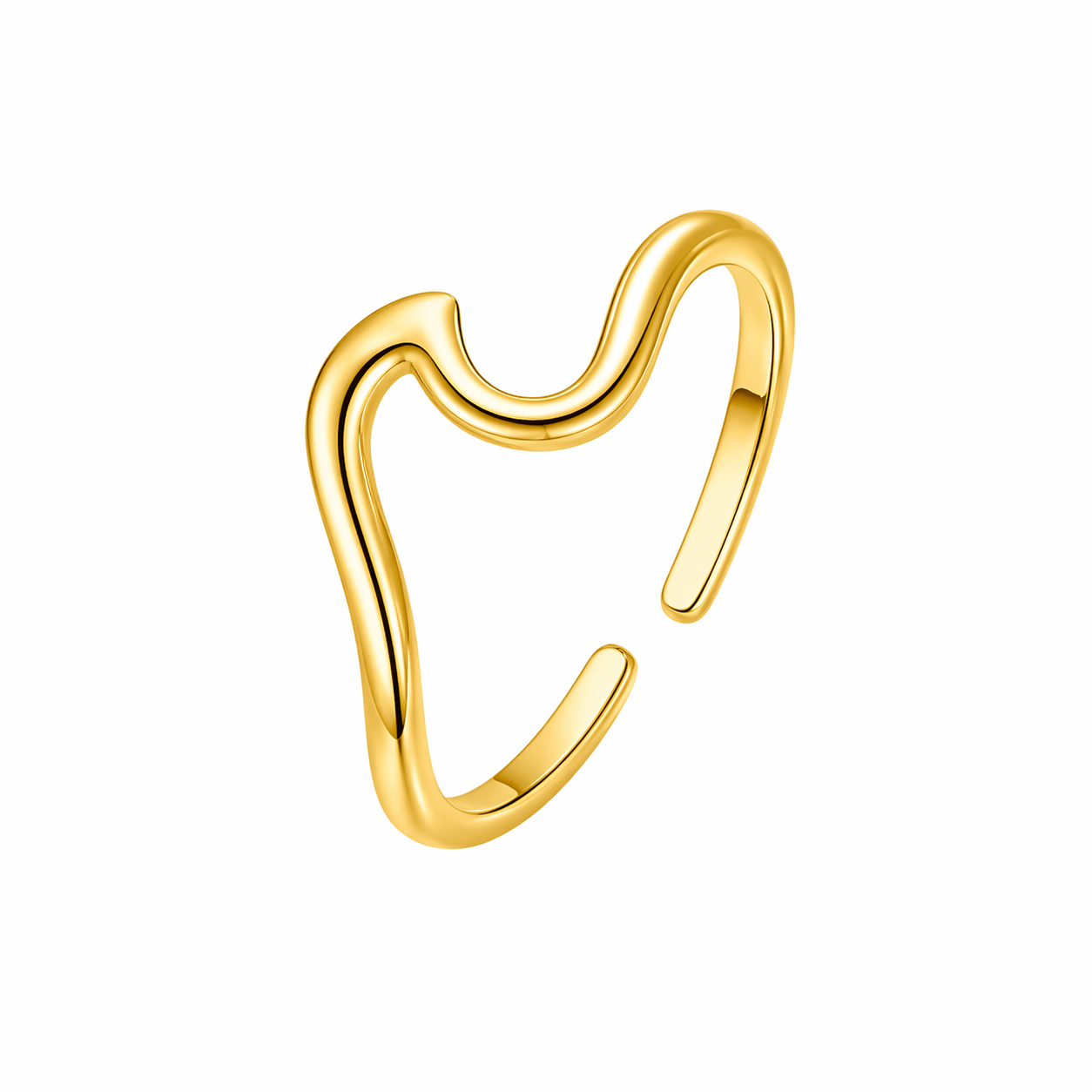 waterproof wave gold adjustable toe ring