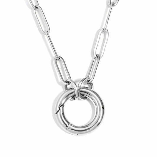 Waterproof hypoallergenic stainless steel buckle necklace 