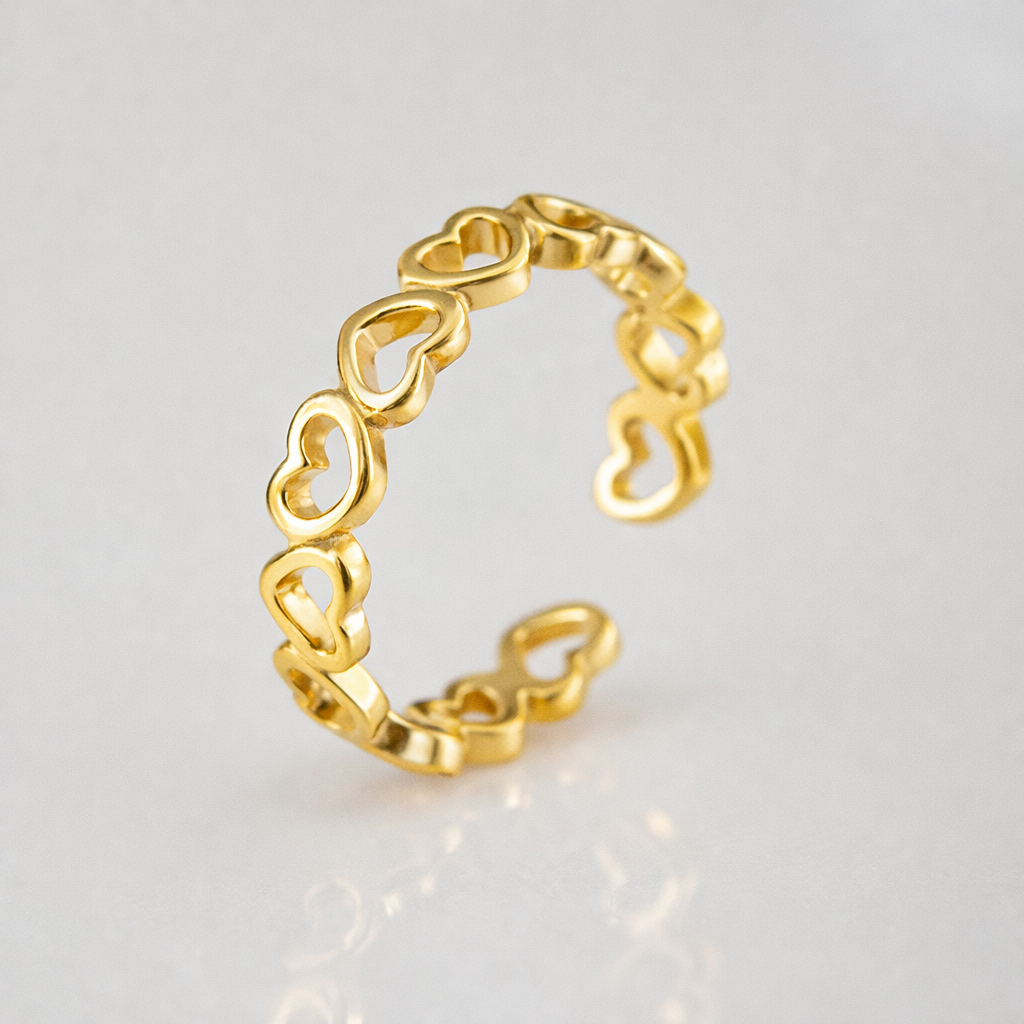 "Chain of Hearts" Toe Ring