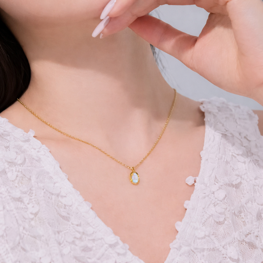"Lotus" Opal Necklace