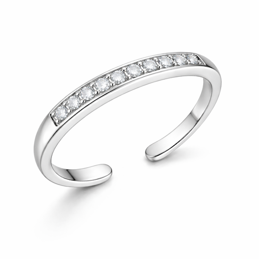 Gold Hypoallergenic waterproof adjustable toe ring with diamantes