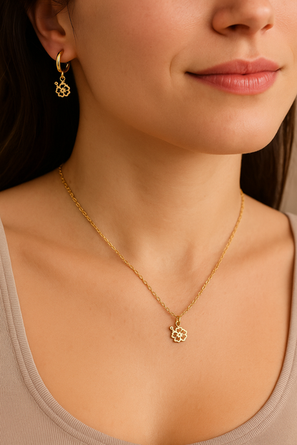 "Hibiscus" Pendant Earrings