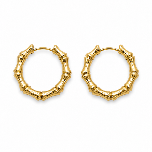 "Bamboo" Hoop Earrings