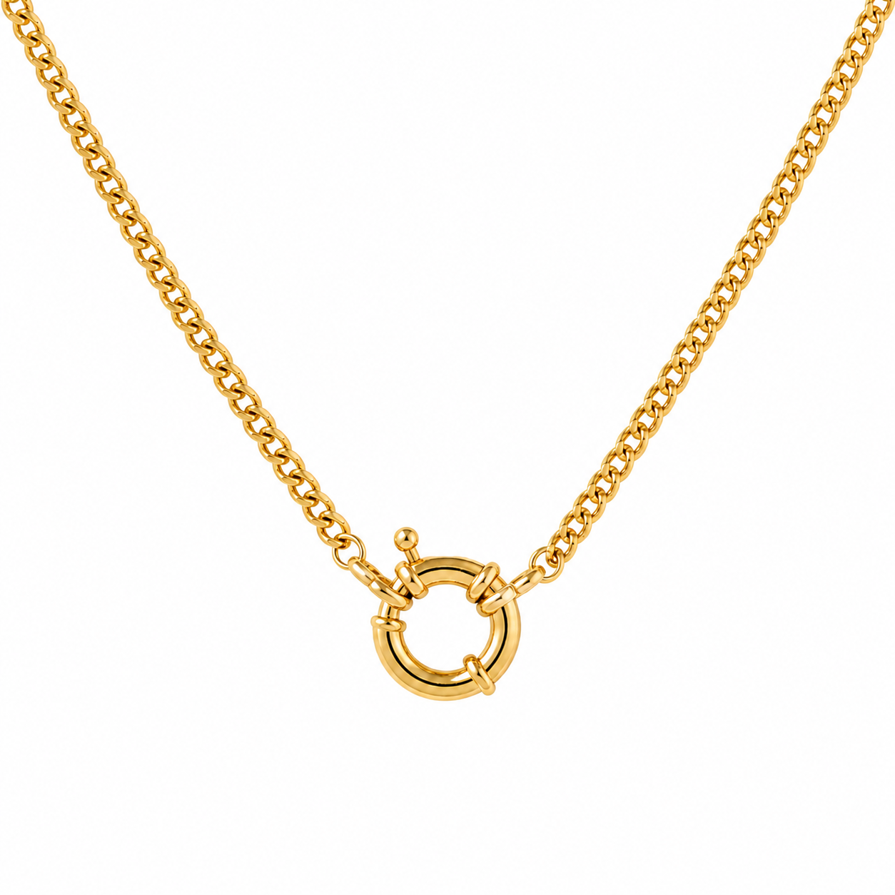 "White Lily" Toggle Clasp Necklace
