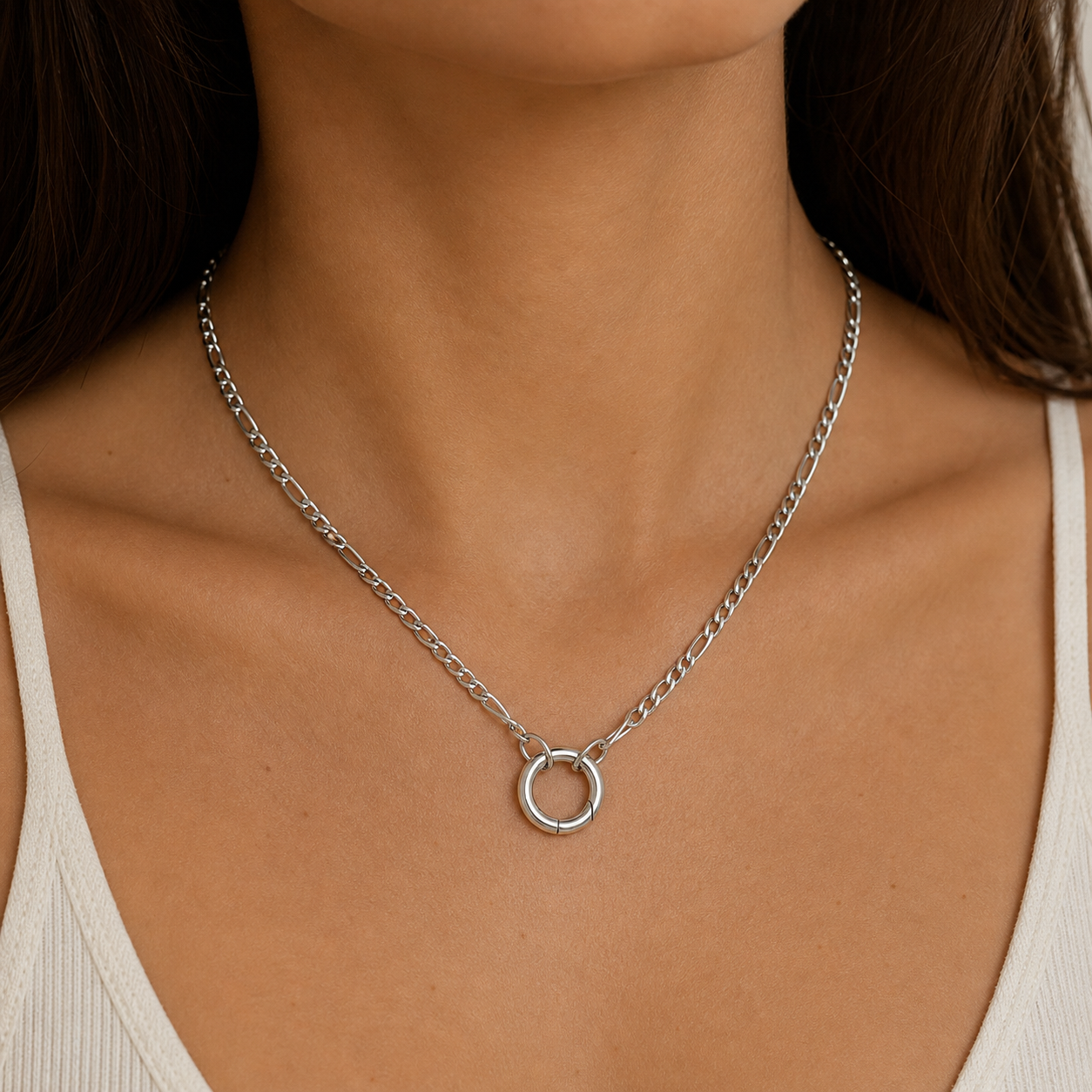 "Oriental Lily" Spring Buckle Necklace