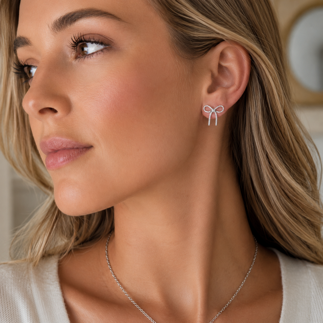 "Orchid" Bow Earrings