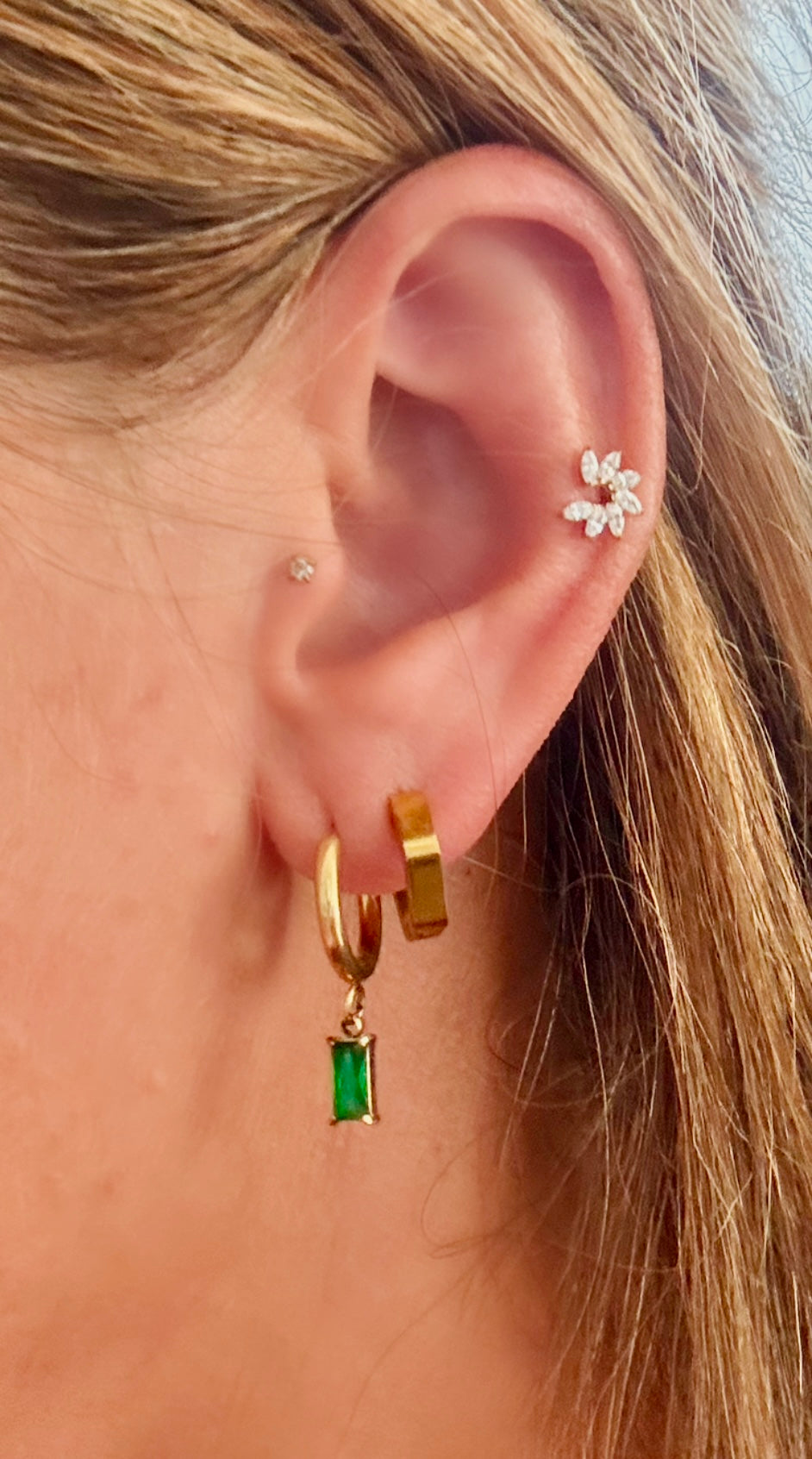 "Diamond Frost" Helix Earring