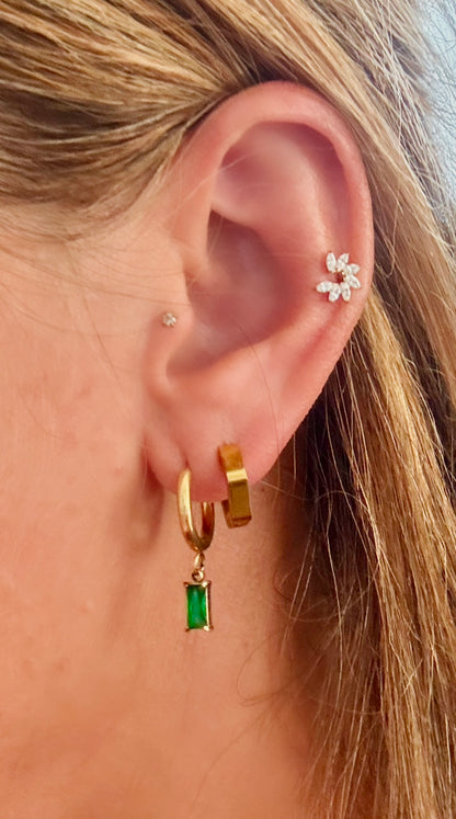 "Diamond Frost" Helix Earring