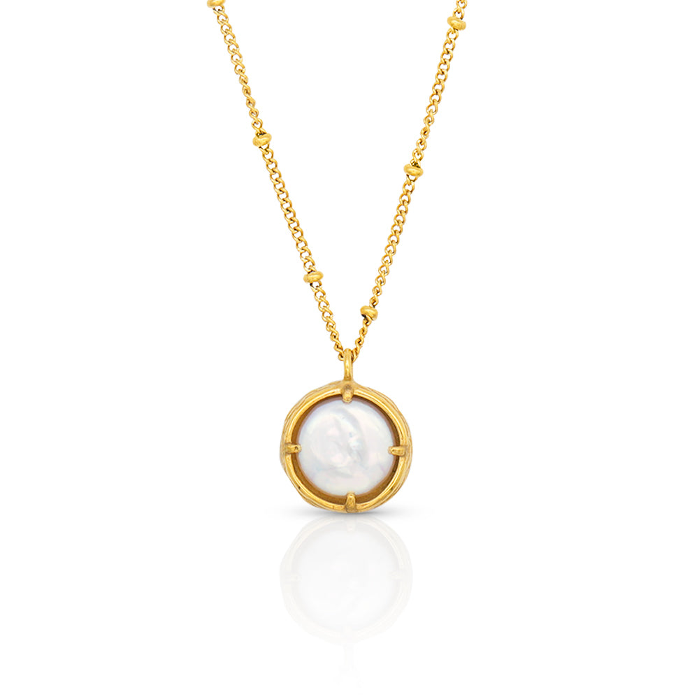 Peony Mother of Pearl Necklace