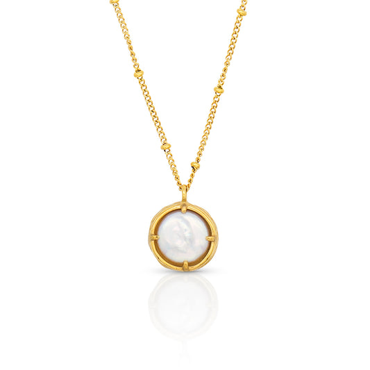 Peony Mother of Pearl Necklace