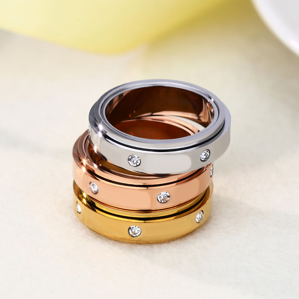 Waterproof sensory ring with embedded gems