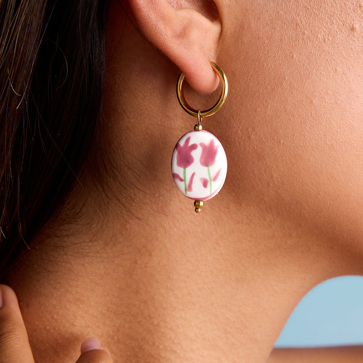 "Hydrangea" Classic Hoops