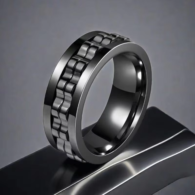 "Onyx" Fidget Ring