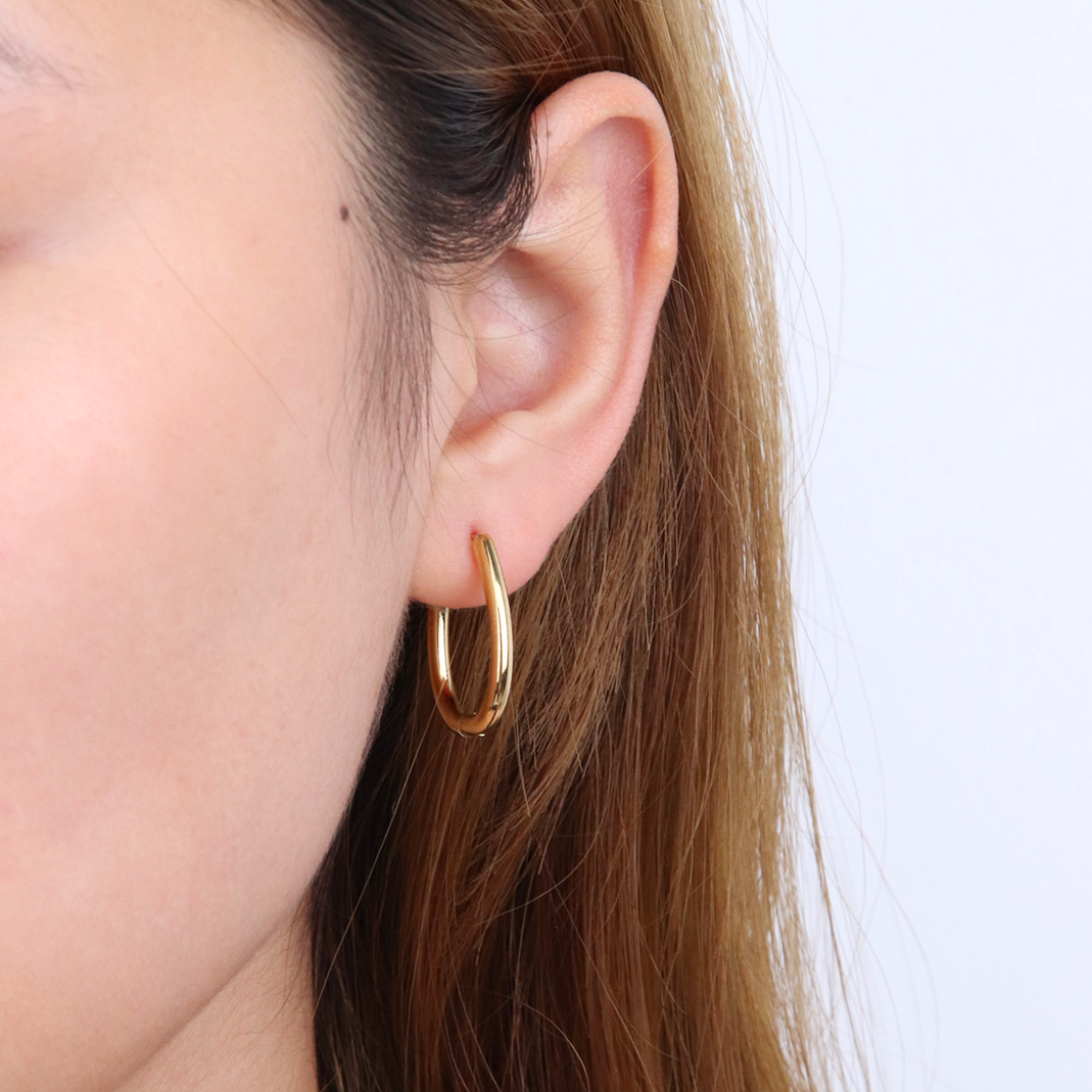 Tear Drop Hoop Earrings