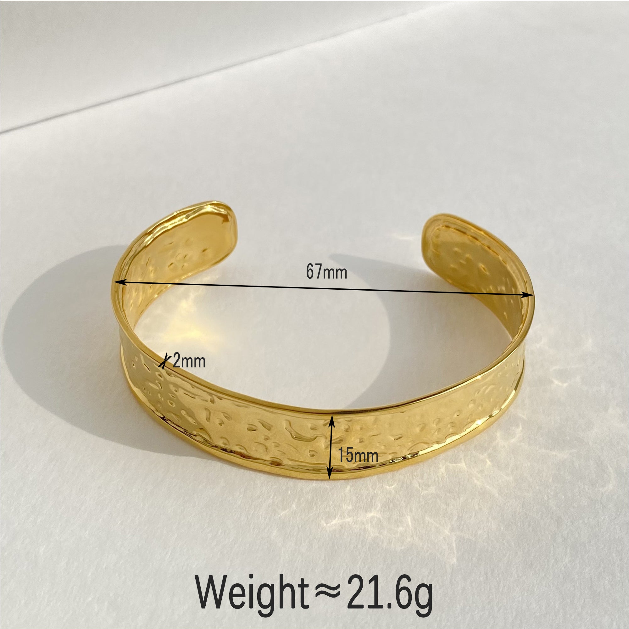 Waterproof hypoallergenic stainless steel cuff 