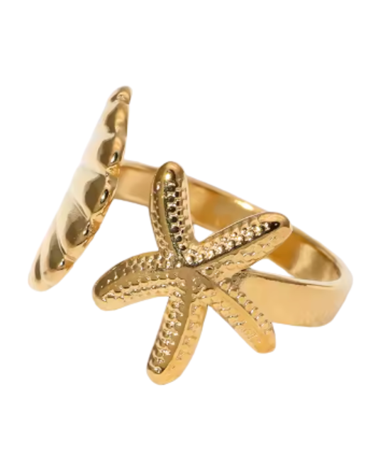 "Blue Lotus 2" Adjustable Ring