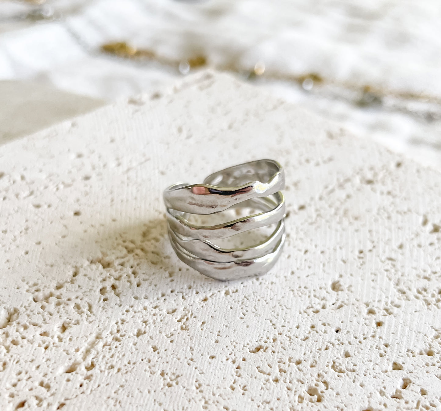 "Mistflower" Adjustable Ring