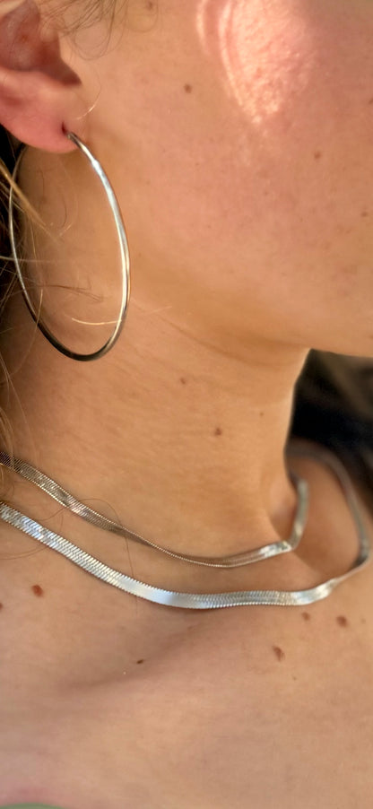 "Silver Wattle" Herringbone Necklace