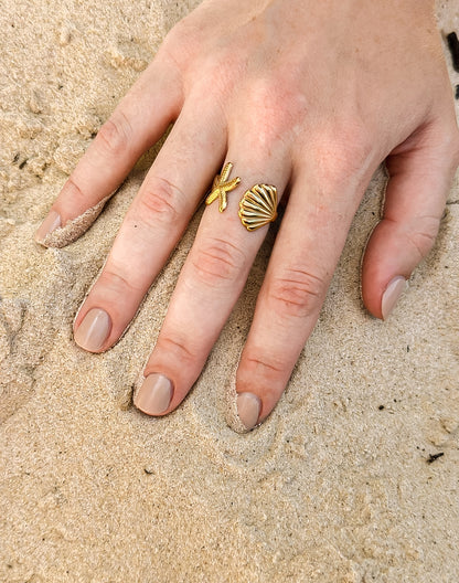 "Blue Lotus 2" Adjustable Ring