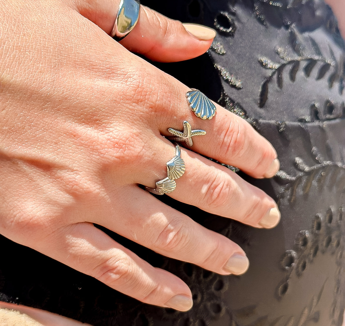 Blue Lotus ~ Adjustable Ring