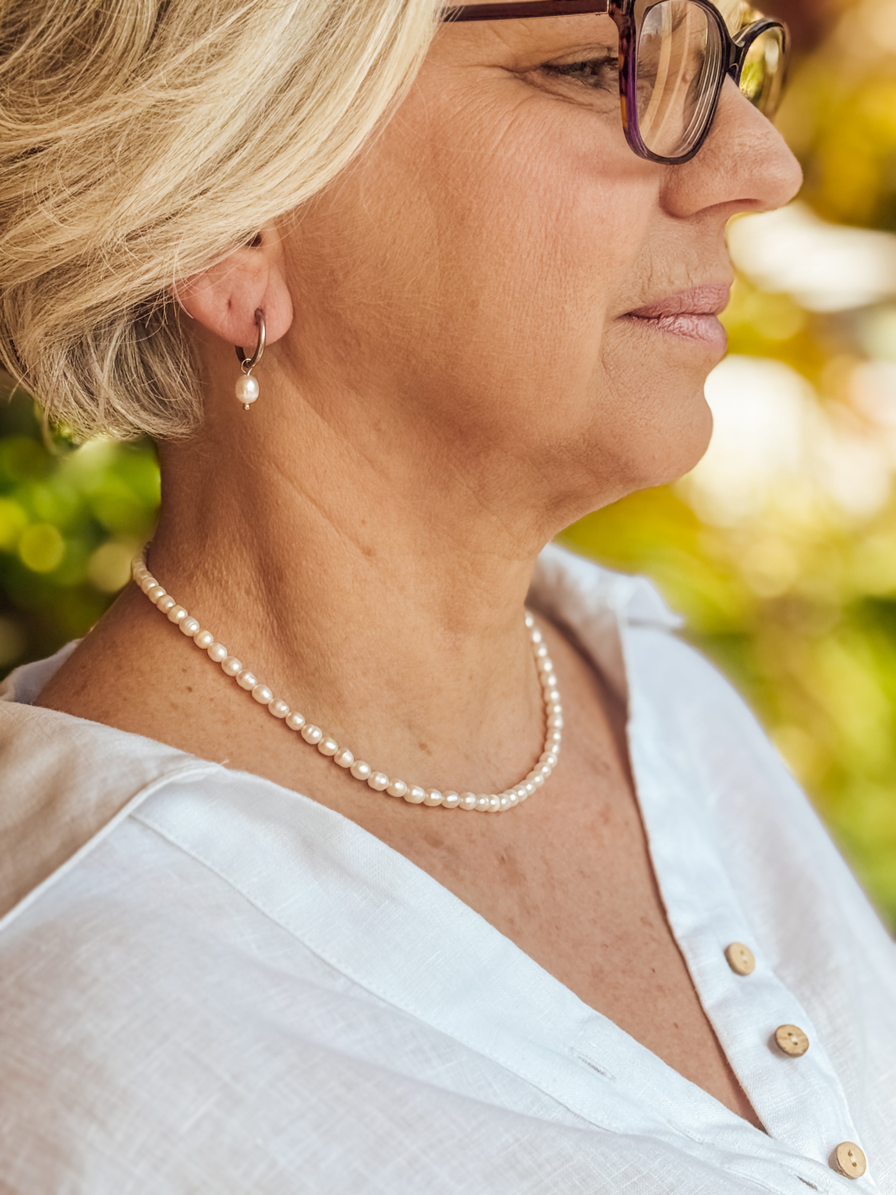 "Painted Lady" Pearl Choker